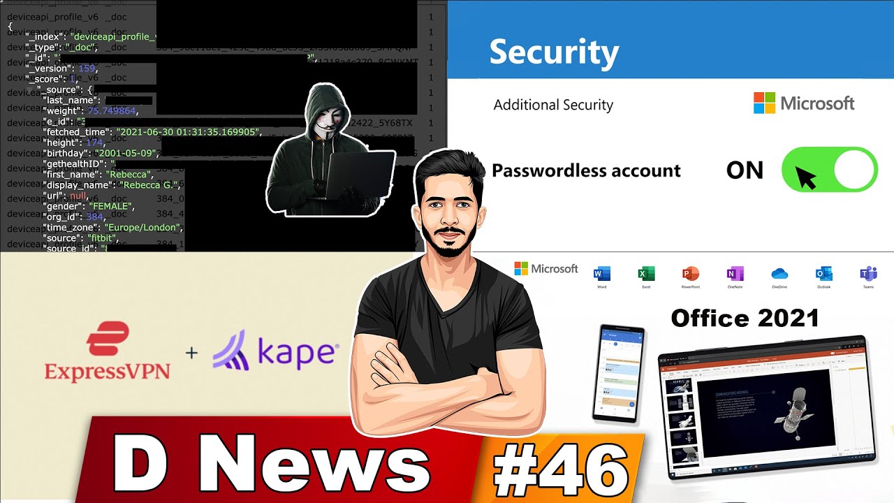 DNews #46 - Kape Technologies Buys ExpressVPN, Microsoft Account Become Passwordless, Office 2021