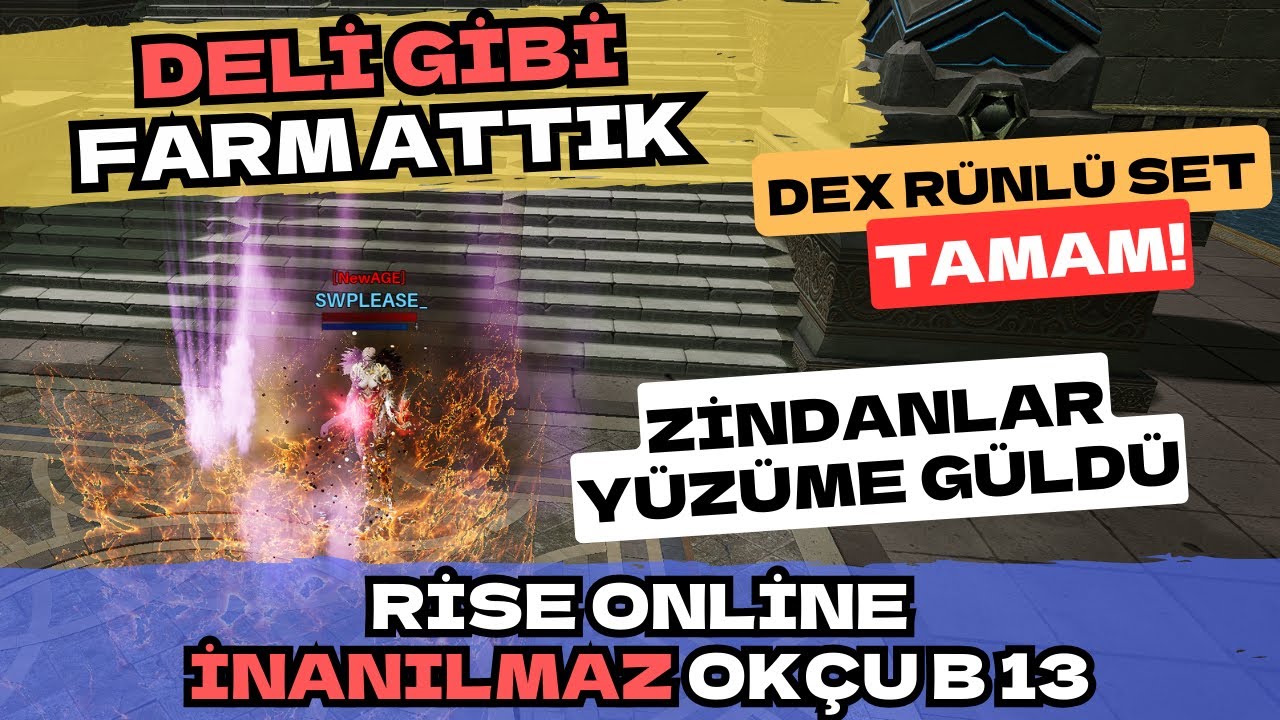 DELİ GİBİ FARM ATTIK | SAATLERCE FARM | ZİNDANDAN BOL BOL DROP! | Rise Online İnanılmaz Okçu 13