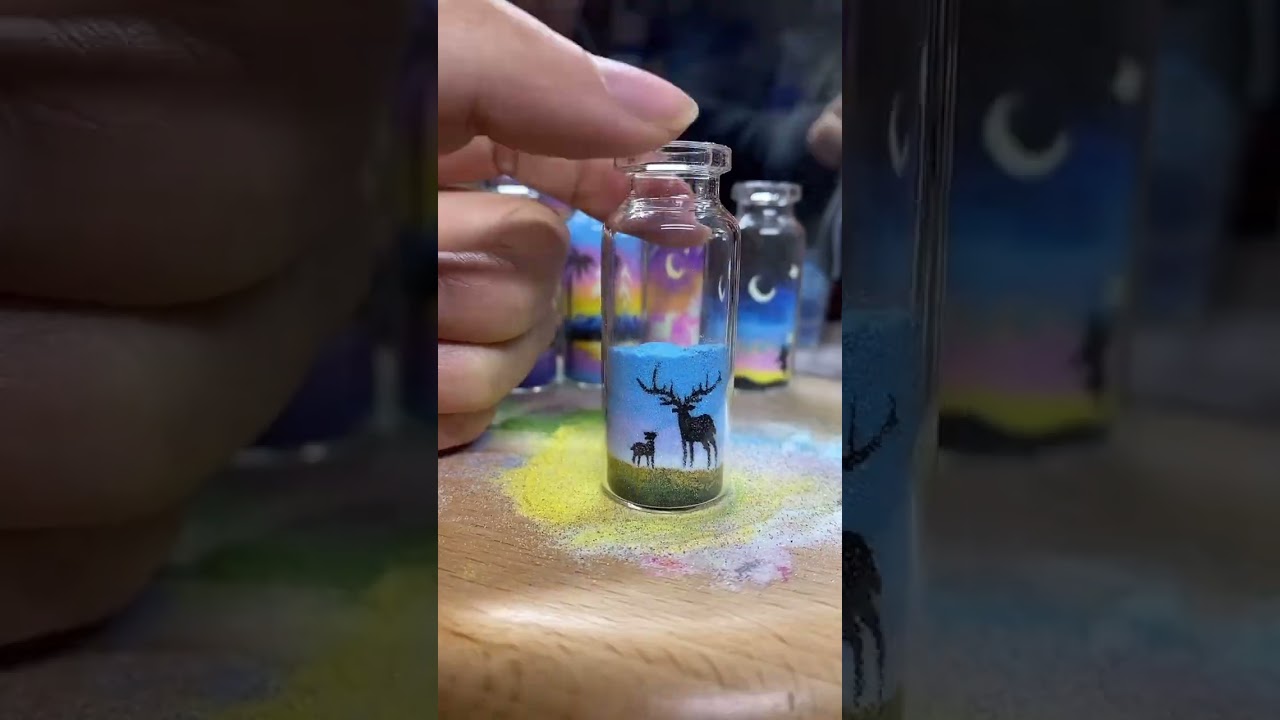 bottles sand art