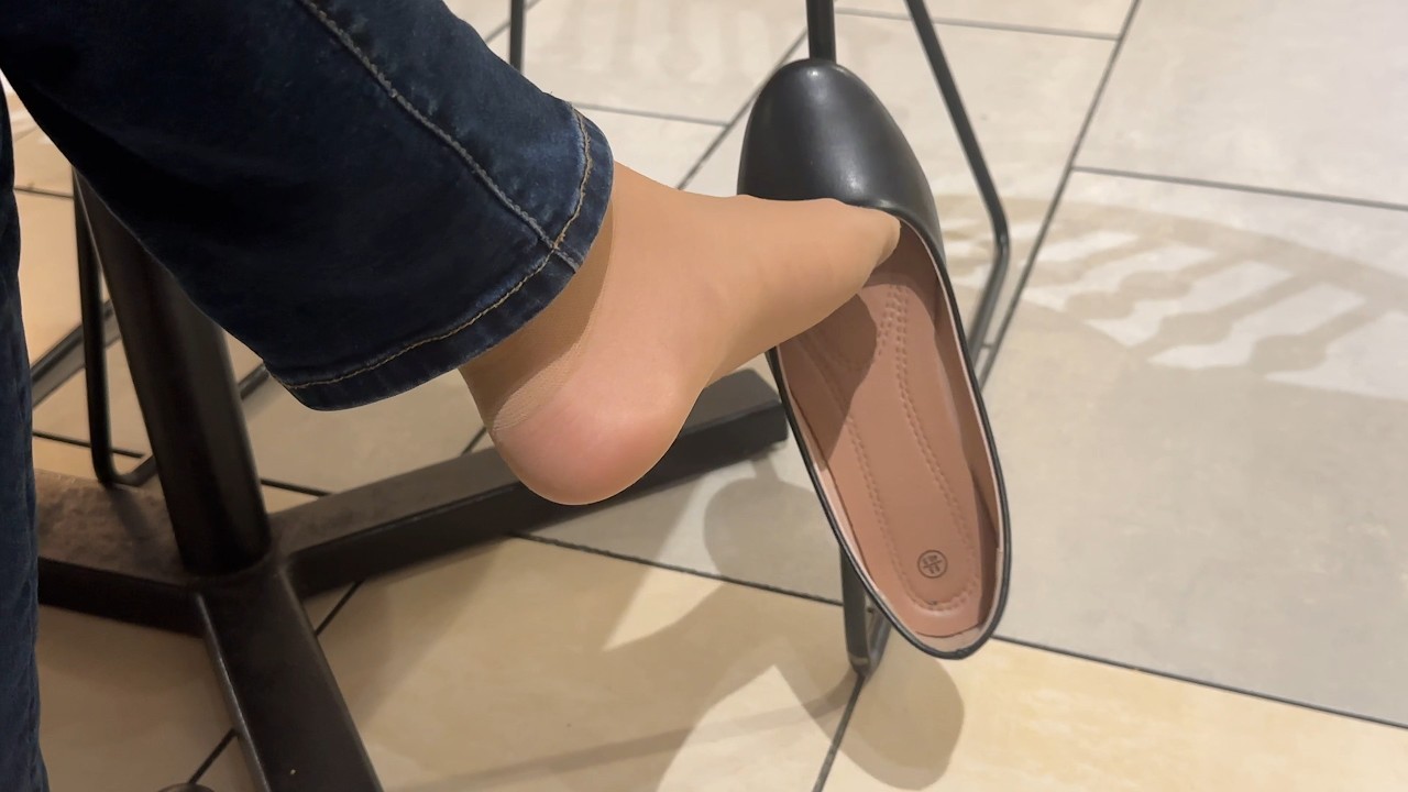 Dangling My Flats At The Mall Food Court
