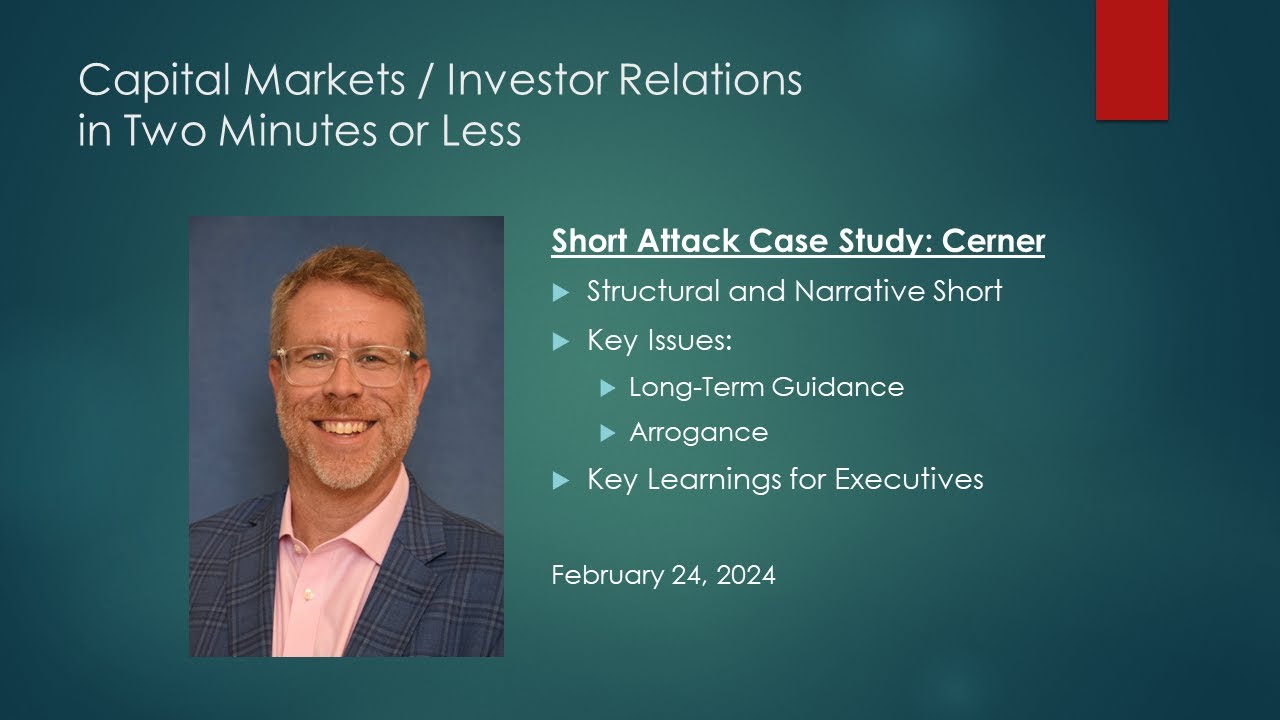 Short Attack Case Study: Cerner #investorrelations #capitalmarkets #finance #shortattack