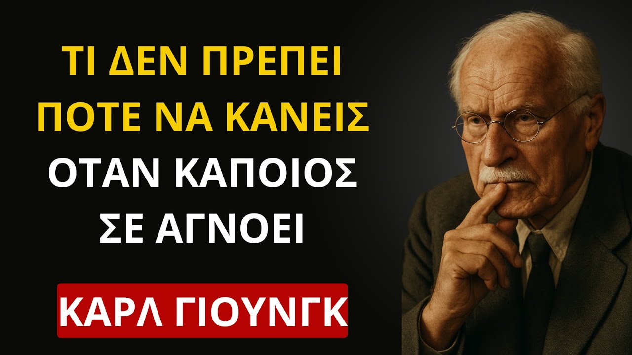 ΤΙ ΔΕΝ ΠΡΕΠΕΙ ΠΟΤΕ ΝΑ ΚΑΝΕΙΣ ΟΤΑΝ ΚΑΠΟΙΟΣ ΣΕ ΑΓΝΟΕΙ (ΑΝ ΘΕΛΕΙΣ ΝΑ ΤΟΝ ΦΕΡΕΙΣ ΠΙΣΩ) - ΚΑΡΛ ΓΙΟΥΝΓΚ