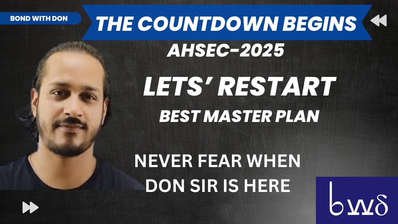 LET'S RESTART ..... COUNTDOWN BEGINS AHSEC 2025 FEB THE 13TH
