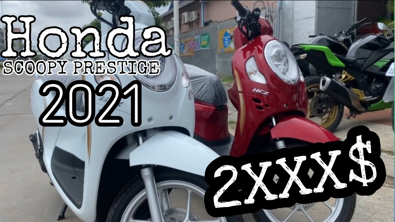 Honda Scoopy Prestige 2021 color Red and White!!