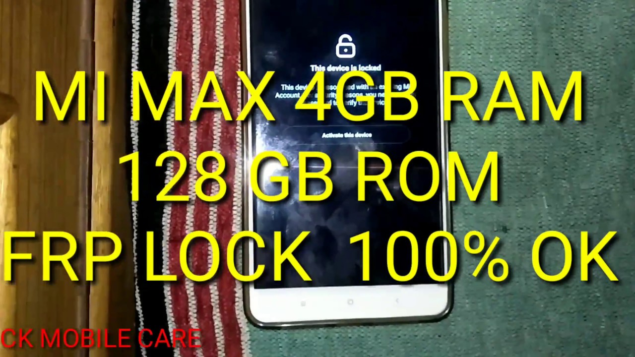 Mi max frp unlock  without pc 2016007  100% okk (4gb ram 128 rom)🔓