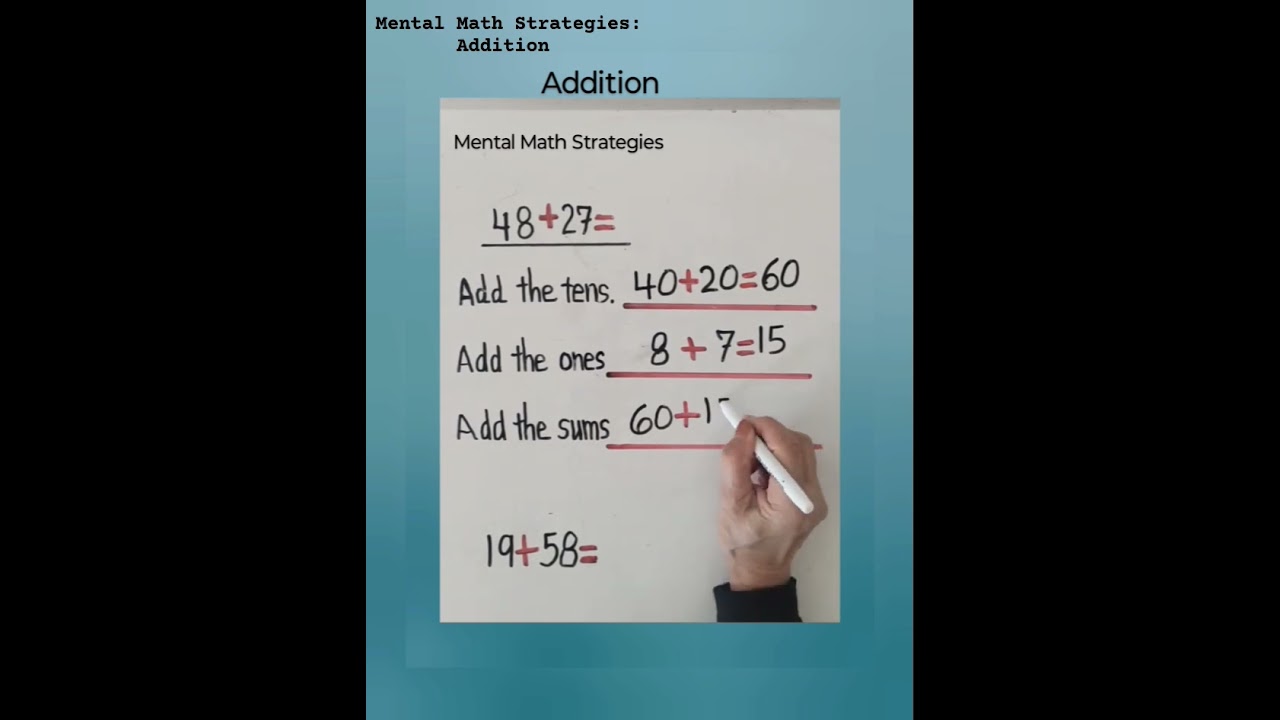 Mental Math Strategies:# Addition # shorts