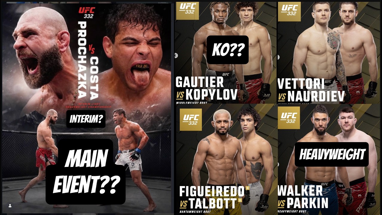 UFC 332 Almost Finished // Costa vs Prochazka for Interim LHW Belt??