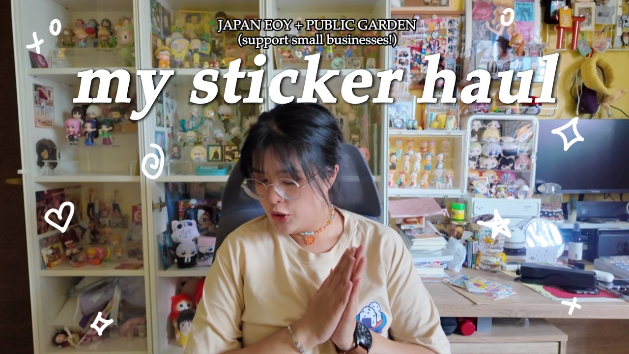 my sticker haul (from local small business!) - public garden, japan EOY