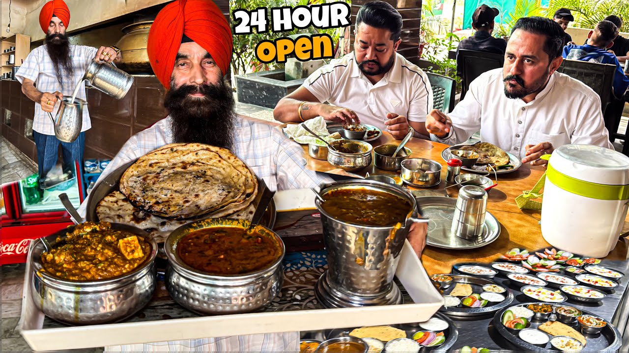 24 Hours Open Highway Dhaba | Desi Punjabi Dhaba Food | Punjabi Thali | Indian Street Food