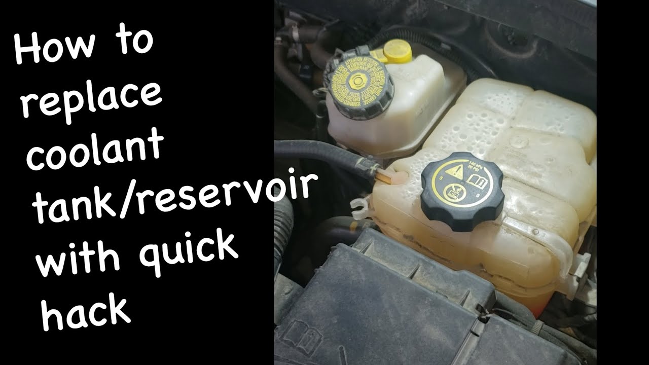 How to replace coolant tank without draining coolant from bottom on Chevy Cruze