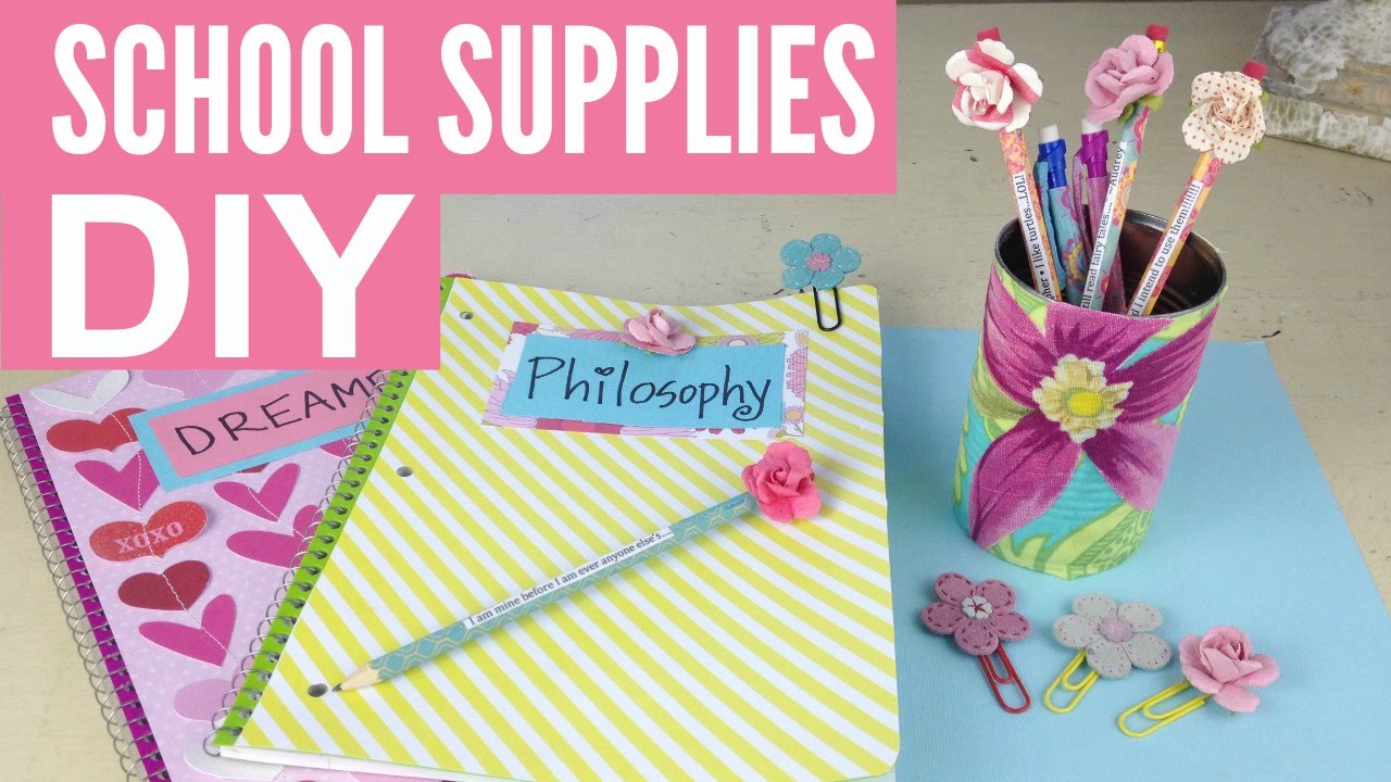 DIY School Supplies - Cute and Easy | by Michele Baratta