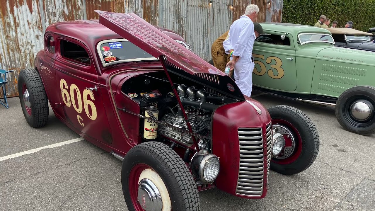 Hot Rods at Goodwood 2021- early Saturday track runs- full volume - pit walk