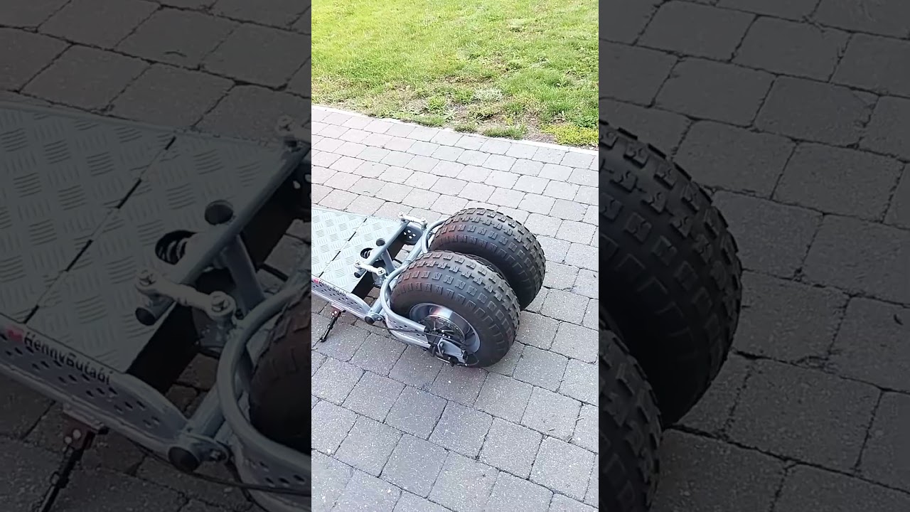 amazing DIY tilting electric scooter