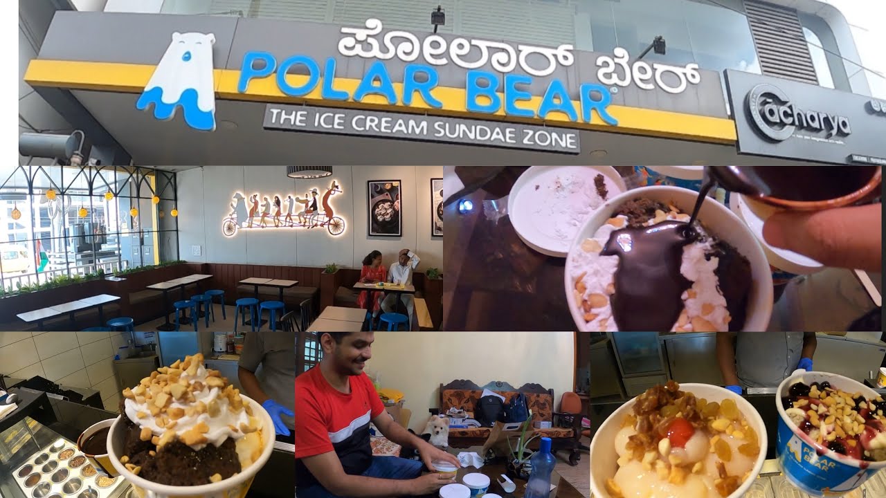 Polar bear ice cream shop / ice cream sundae zone /#nammashivamogga #kannada #icecream