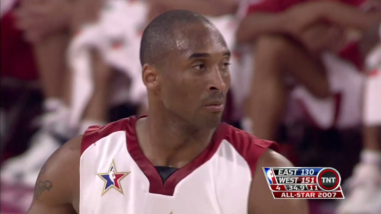 NBA 2007 All Star Game Kobe Bryant 31pts Highlights，NASTY Dunk，AMVP！