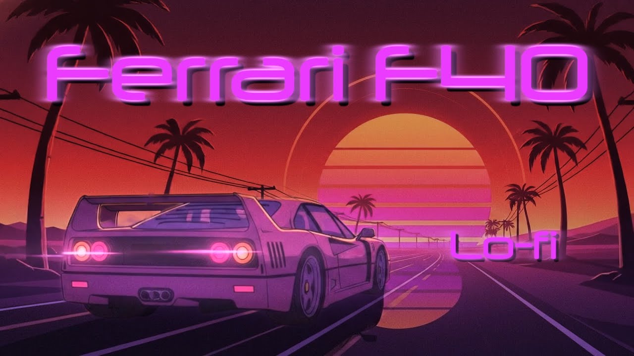 Ferrari F40 – Synth Coastline | Lofi Synthwave Music | 80s Retrowave Study Beats