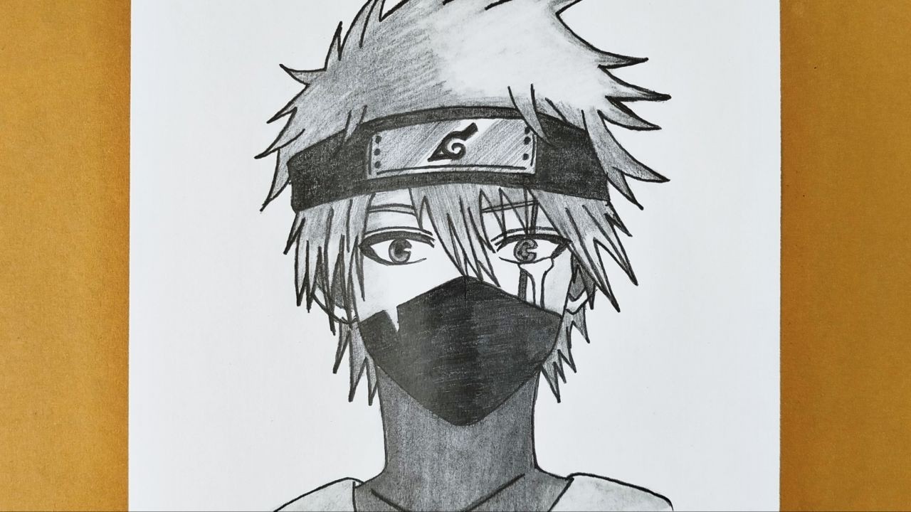 Kakashi Hatake Easy Drawing | How to Draw Kakashi from Naruto | Anime Pencil Drawing Tutorial