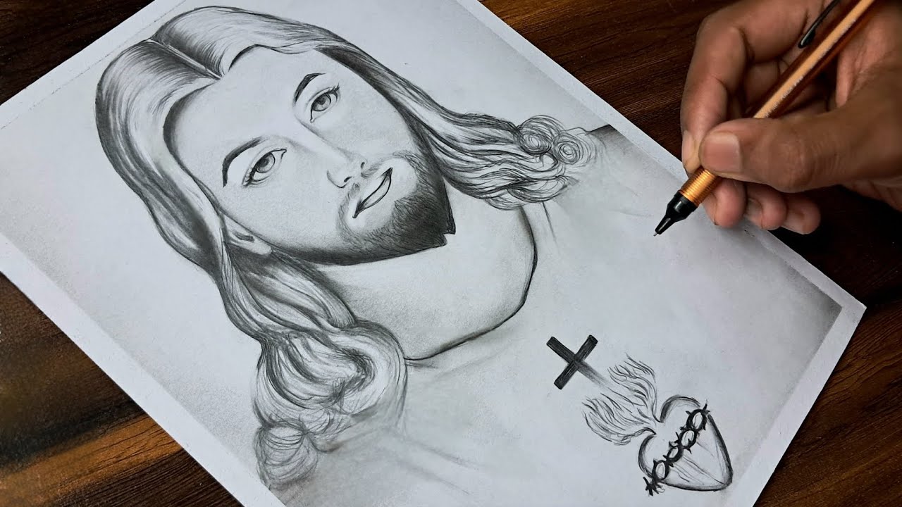 Jesus Christ Drawing | sketch | Christmas Special Drawing |