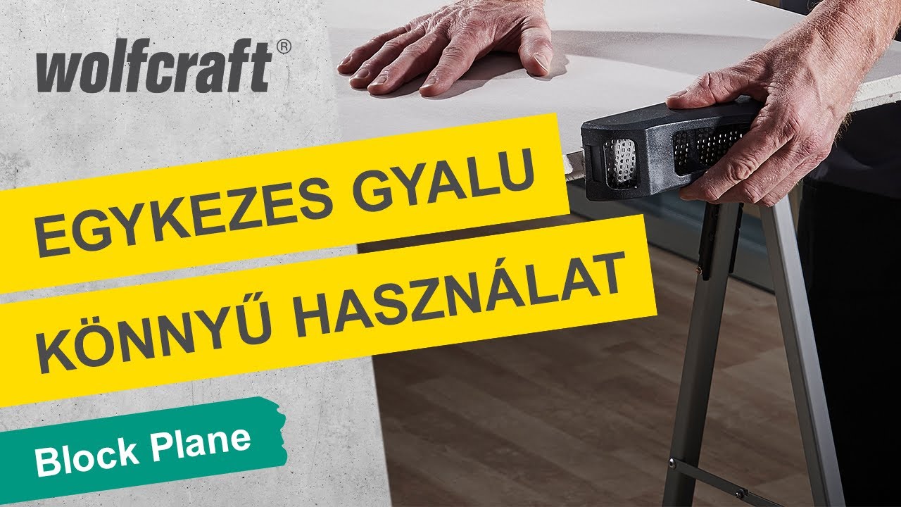 Extra széles ráspolyos egykezes gyalú – gyors finomítás gipszkartonhoz és fához | wolfcraft