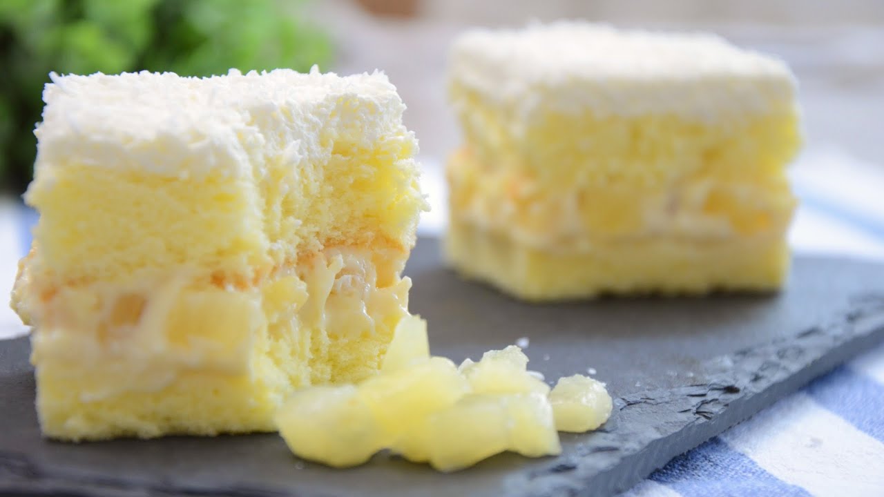 Uma delícia! BOLO GELADO DE ABACAXI com COCO | Rende 20 pedaços 🥕🐇