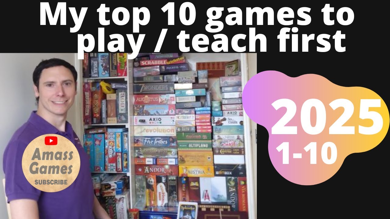 Top 10 board games to play first teach AmassGames cards abstract strategy dice hands two player