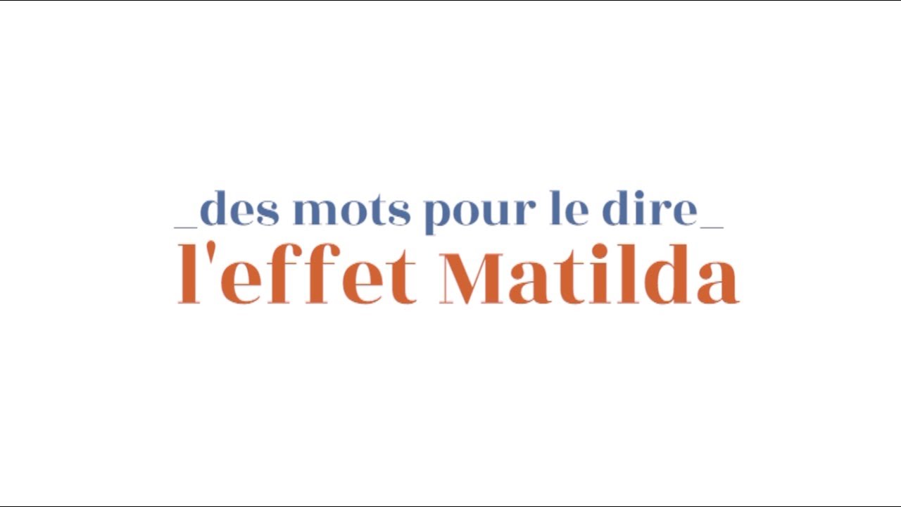 Les ateliers des stéréotypes : l'effet Matilda