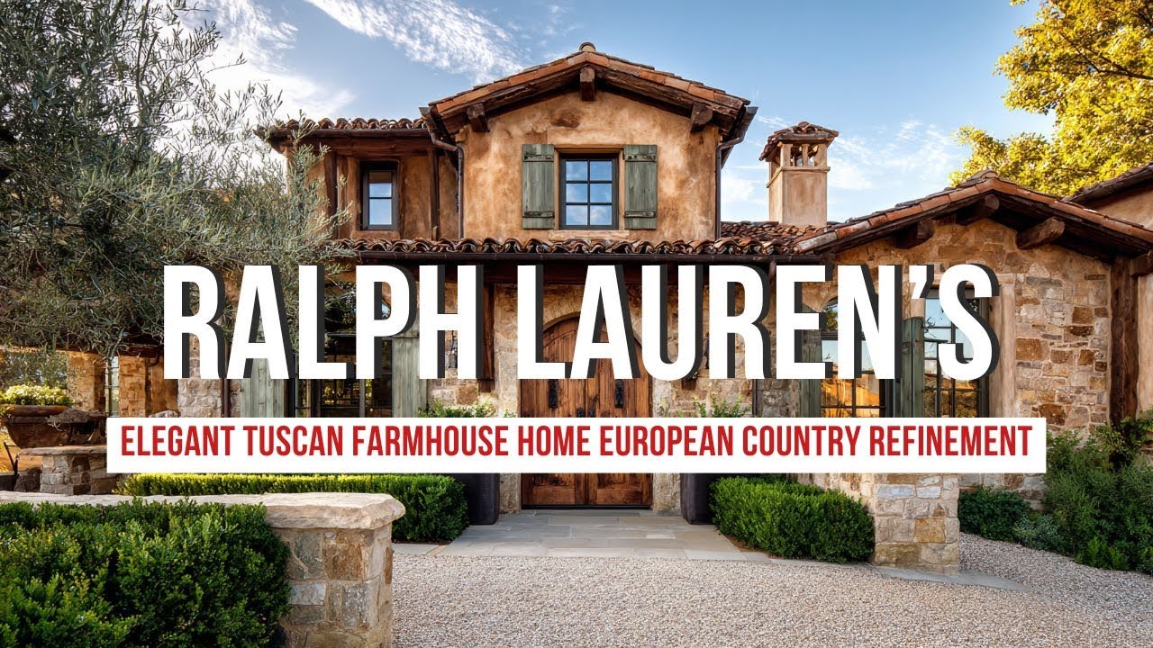 Elegant Tuscan Farmhouse Home Inspired by Ralph Lauren&rsquo;s European Country Refinement