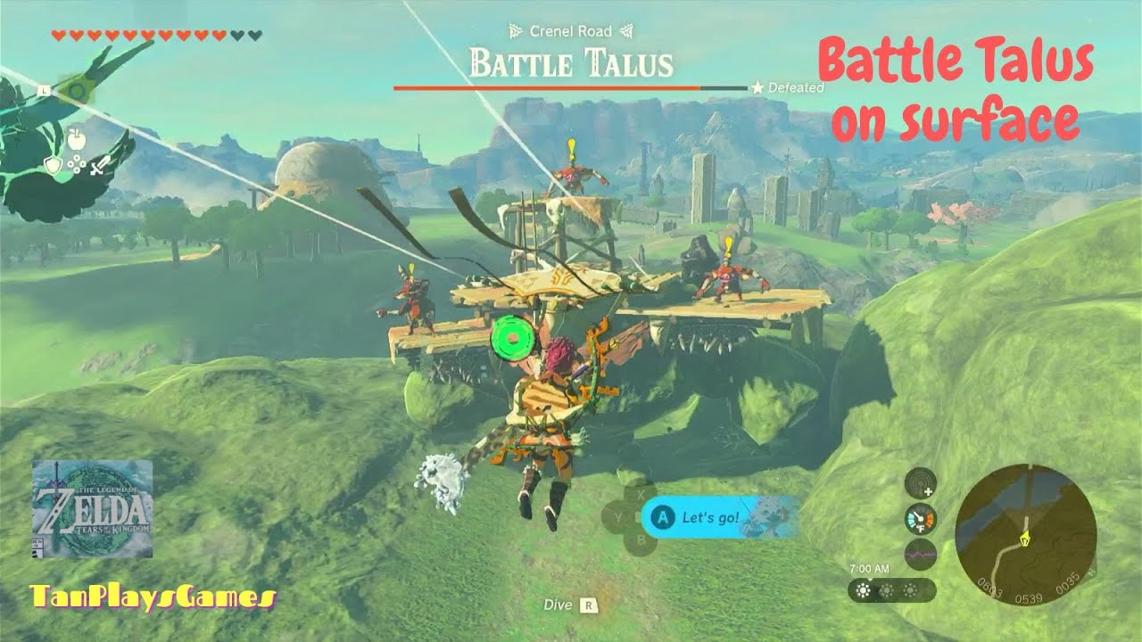 Battle Talus on Surface Location : Zelda Tears of The Kingdom.