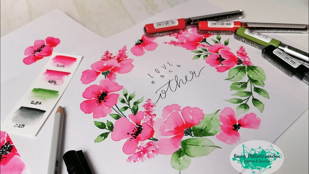 Aquarell Mini Workshop Blumenkranz
