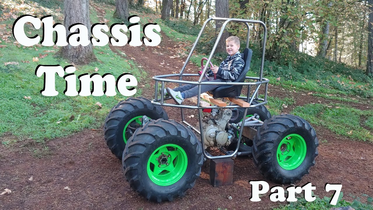 Custom Tube Chassis for the DIY 4wd Mini Grave Digger Powerwheels Monster Truck Build