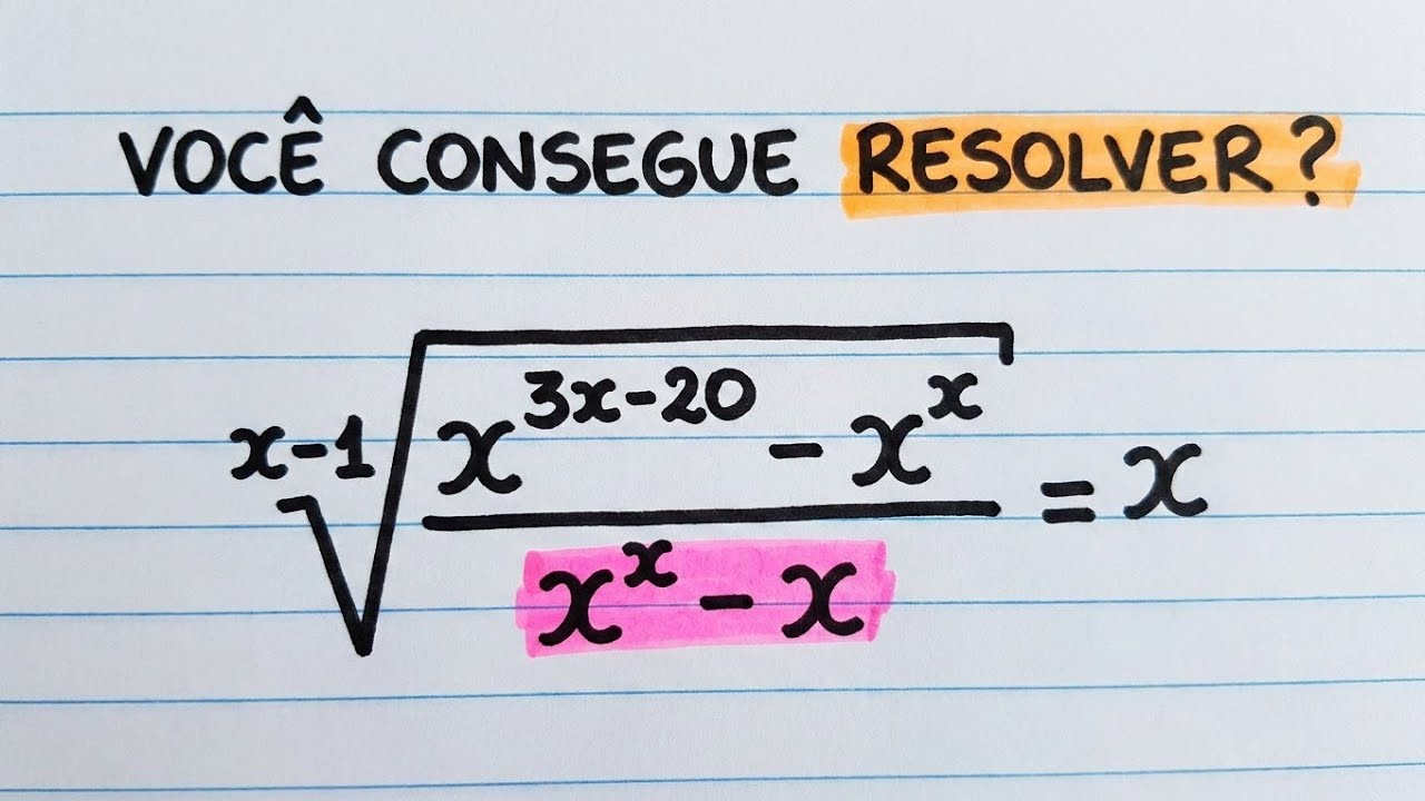 Essa Equação Exponencial com Raiz é Álgebra Pura