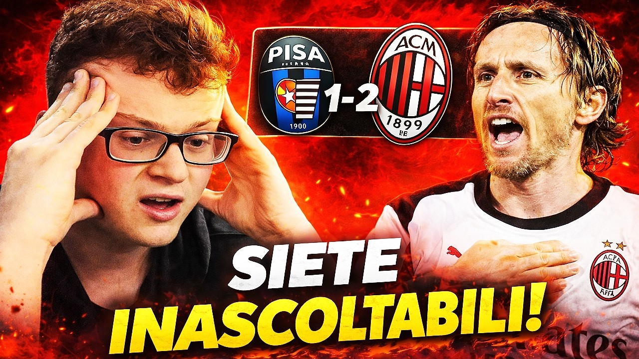 Siete INASCOLTABILI e ILLEGGIBILI!! CHE FASTIDIO! - Pisa-Milan 1-2