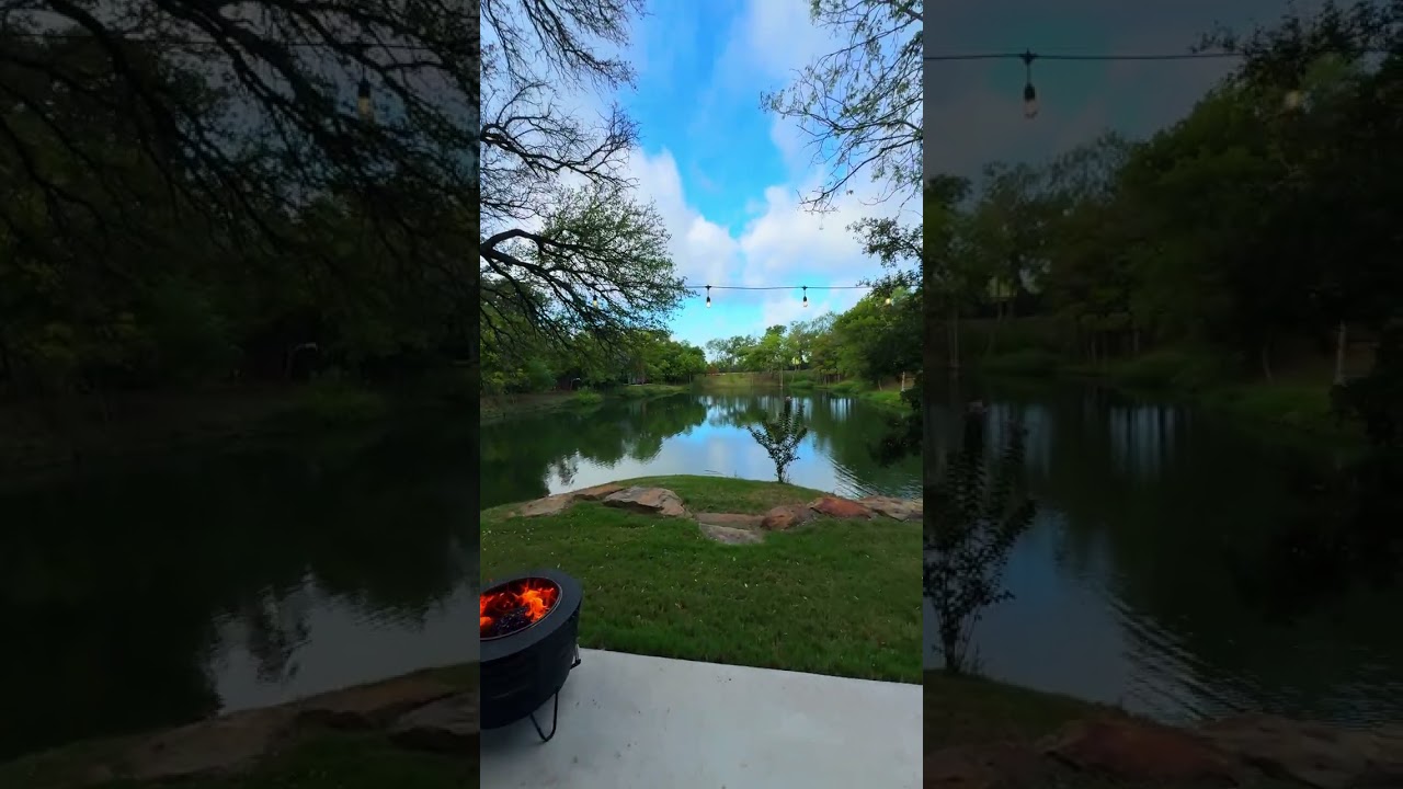 This couples cabin escape on the lake 😍✨#airbnb #cabinbliss #wacotx 