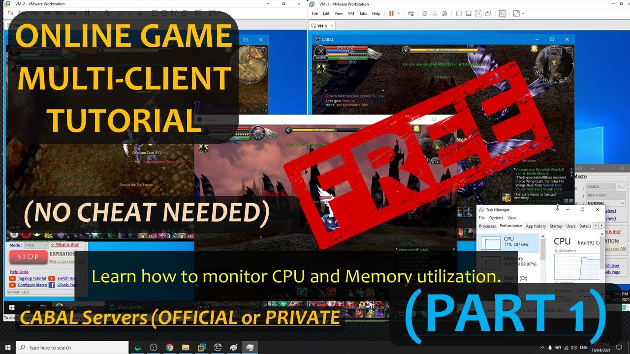 FREE ONLINE GAME MULTI USER | NO CUTS | CABAL ONLINE (PART 1 - VM WARE INSTALLATION)