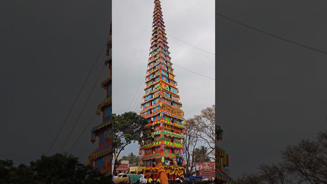 The Tallest Ratha - Gattahalli Kurju!! #shortsfeed #huskur #jatre2025 #jatra #gattahalli #kurju