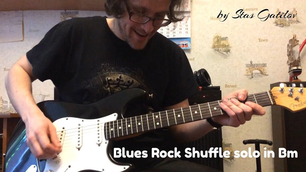 Blues Rock Shuffle in Bm (Solo)