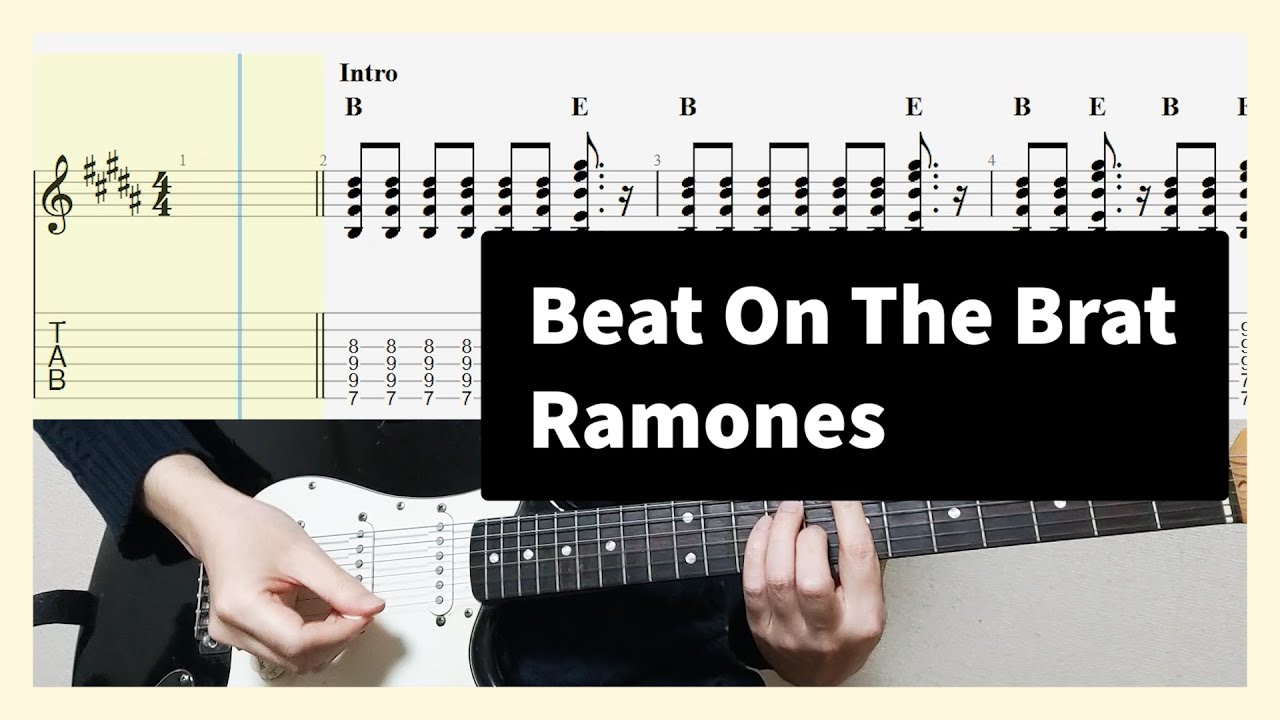 Ramones - Beat On The Brat Guitar Cover With Tab