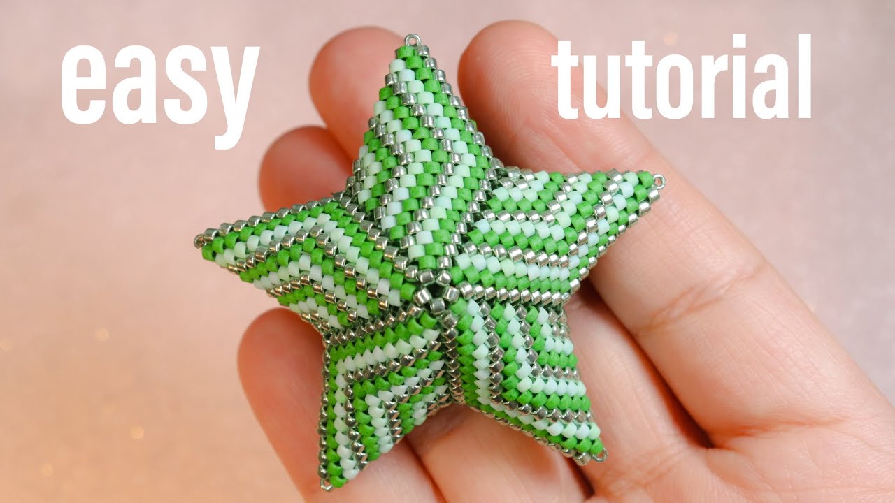Beading Star met 3 kleur seedbeads  Elegant and Easy for beginners
