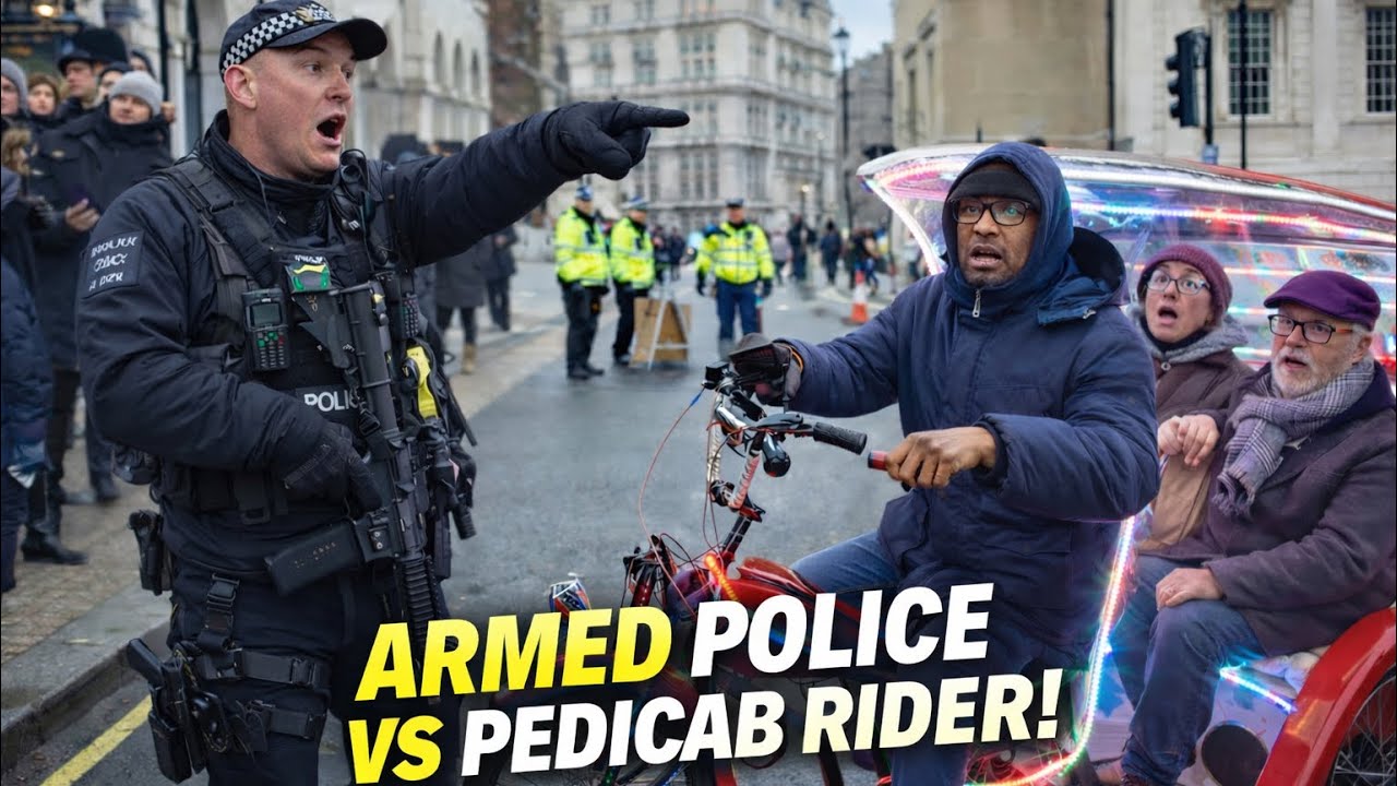 Armed Police CONFRONT Pedicab Rider at Horse Guards!