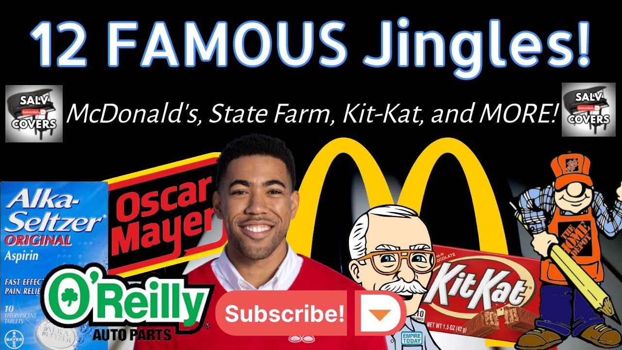12 EASY Commercial Jingles On Piano -- (McDonald's, Empire Today, Nationwide, and MORE!)