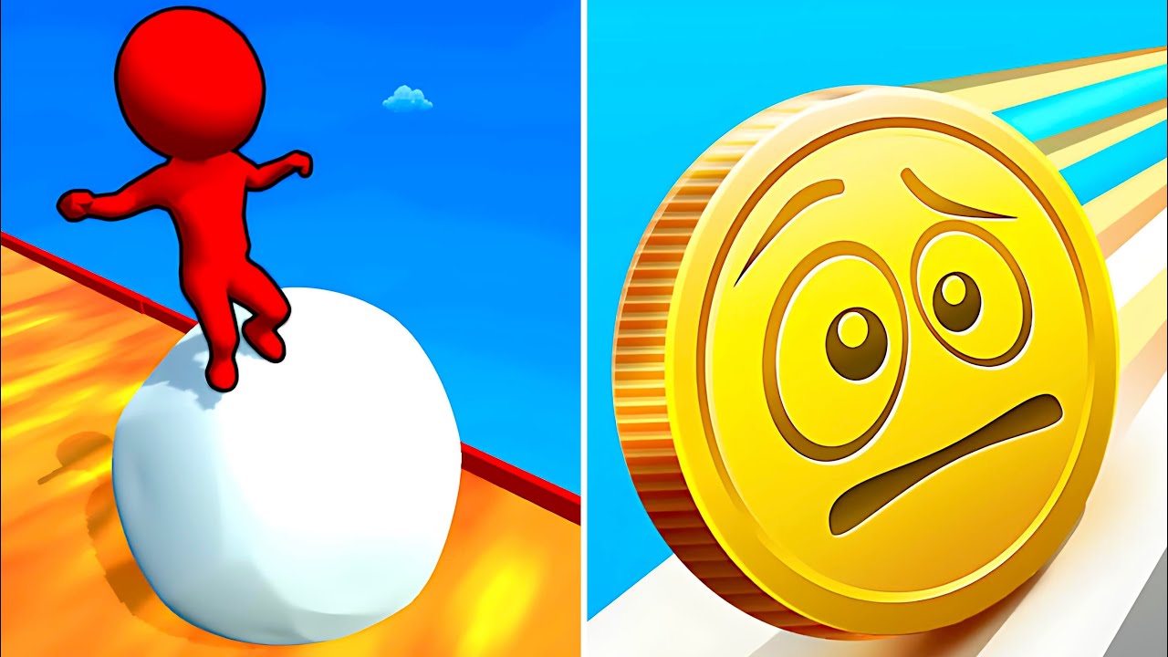 Snow Race 3D🆚Coin Rush Max Levels Walkthrough Android IOS TikTok Gameplay BE11