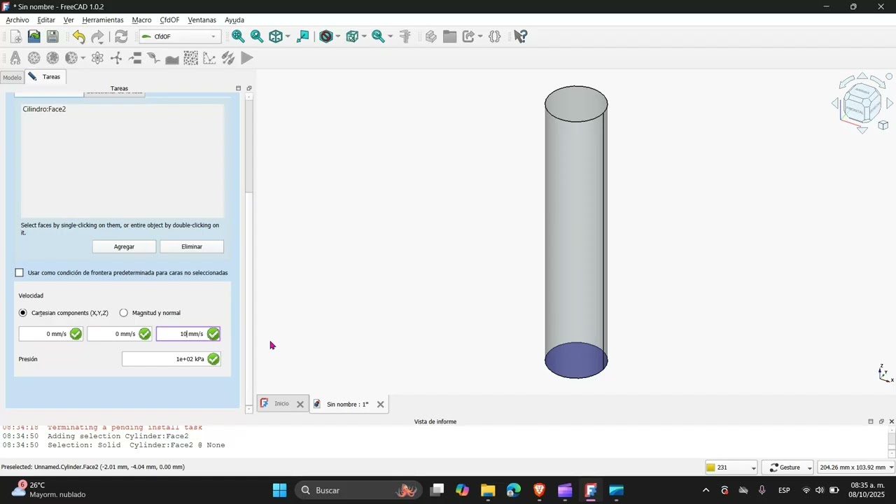 Instalación de FreeCAD + cfdOF 2025