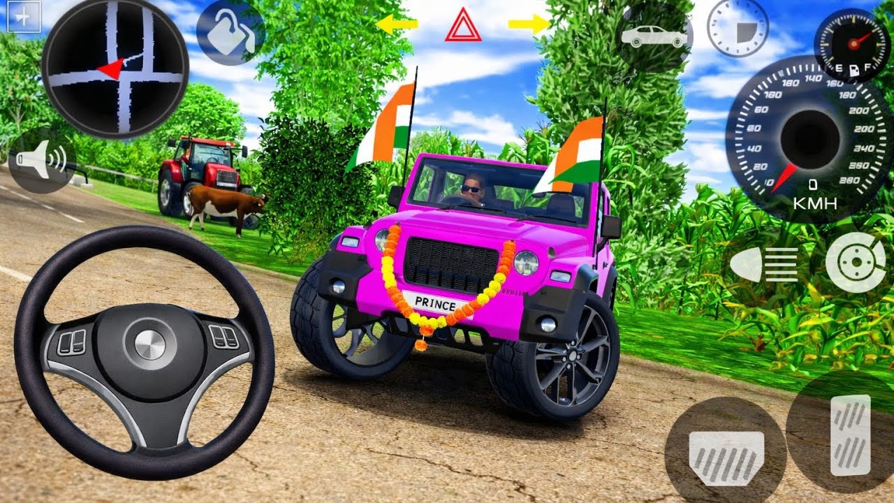Modified Mahindra Thar Car Games: Indian Pink Cars (Gadi Wala Game) -Car Game Android Gameplay 2026