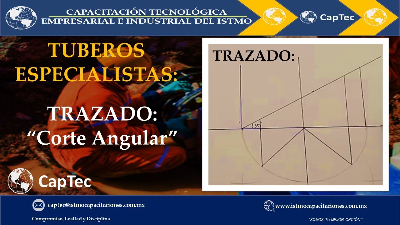 Curso de formación para tuberos especialistas: video 02: Trazado del corte angular