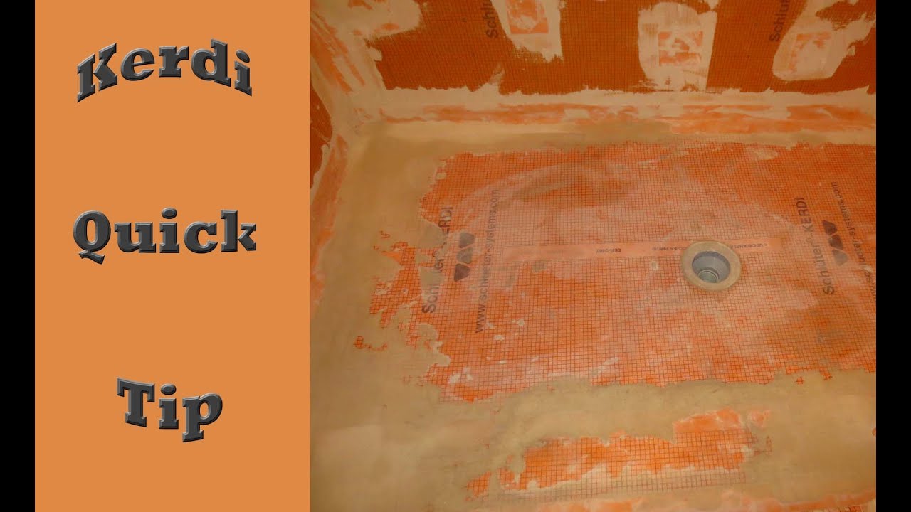 Quick tip on installing Schluter Kerdi Membrane