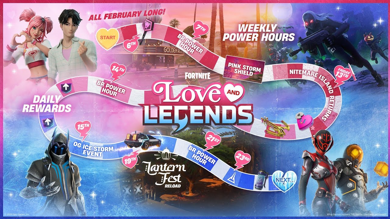 FORTNITE VALENTINE UPDATE + NEW MUSIC PASS REVIEW!!!