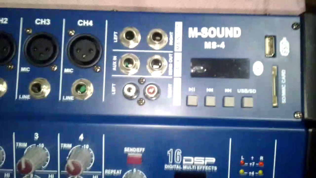 Микшер 4 х канальный Ms4 Msound