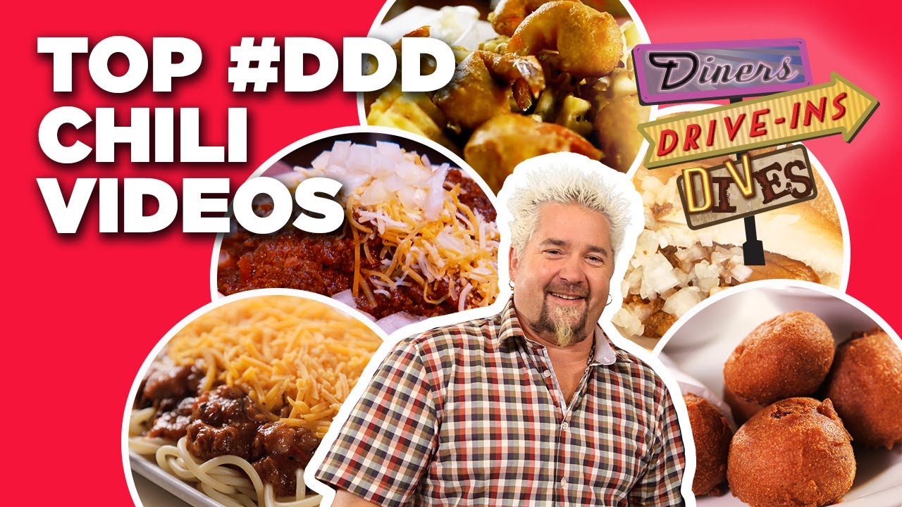 Top #DDD Chili Videos with Guy Fieri | Diners, Drive-Ins and Dives | Food Network