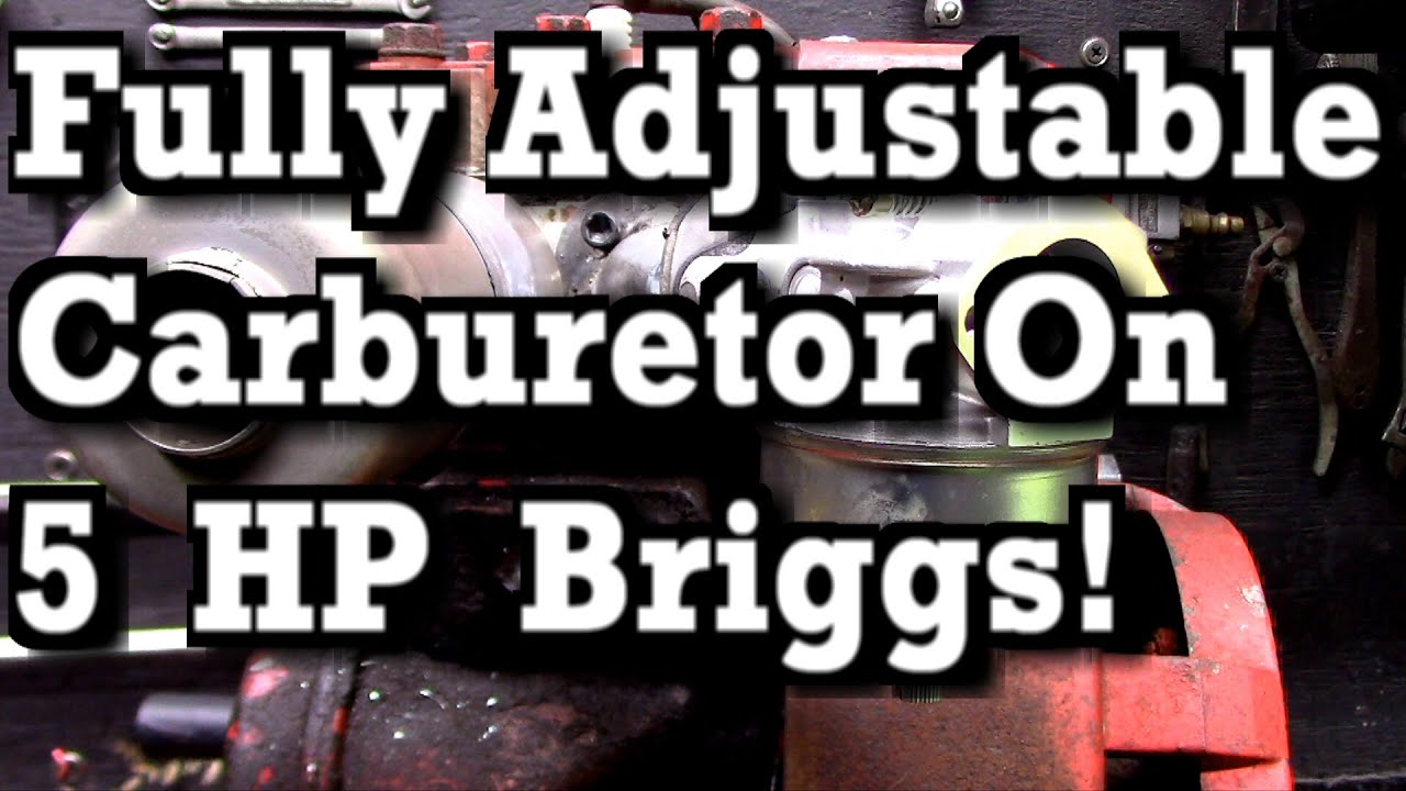 Fully Adjustable Carburetor on Briggs 5HP / Build Intake Manifold (can be setup on any small engine)