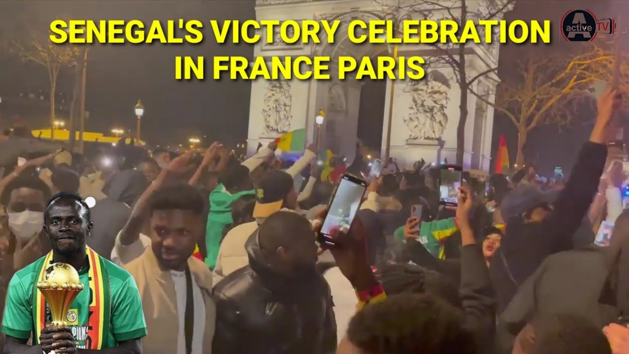 Senegal's Victory Celebration In France Paris (HAPPY MOOD)